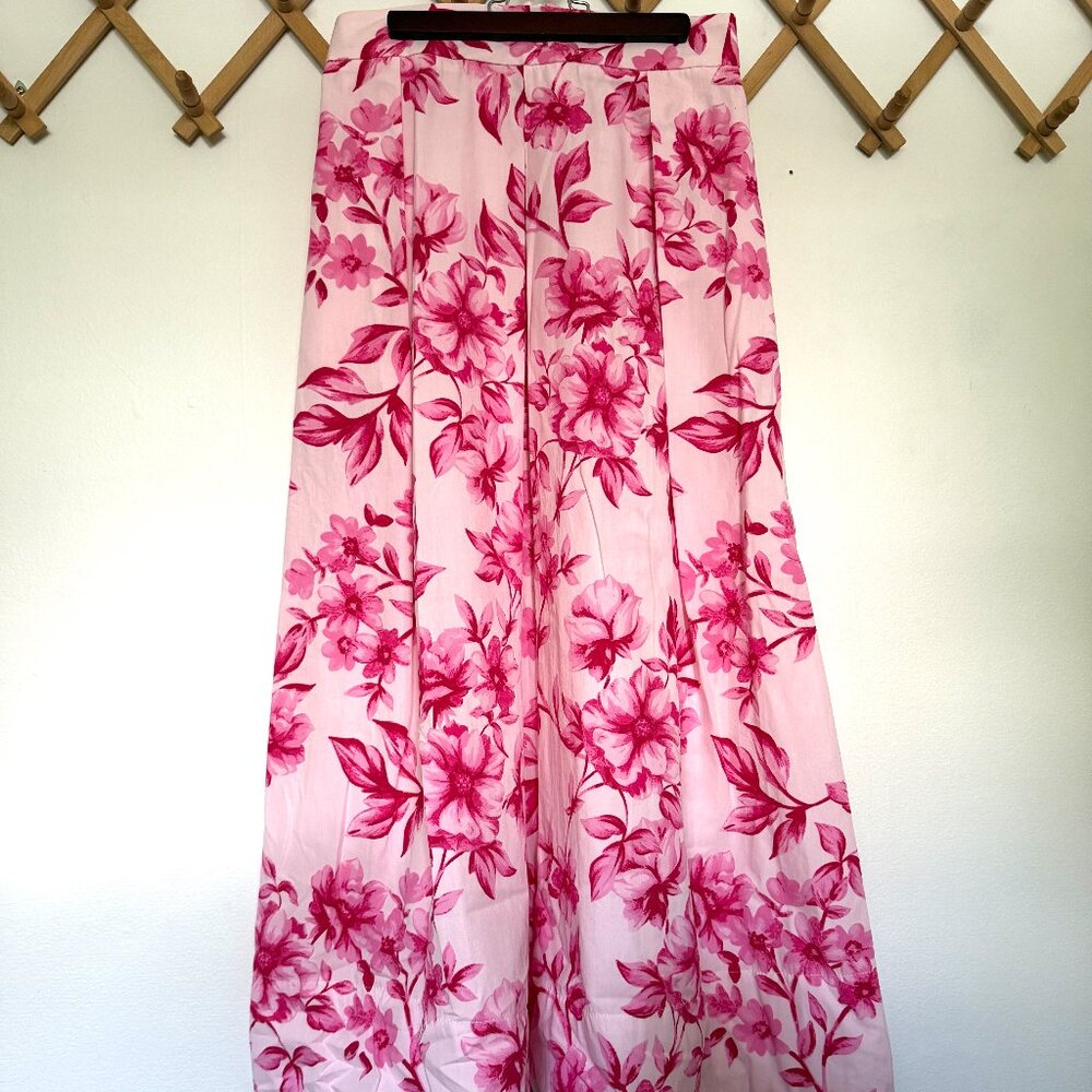 Zara Pink Floral Midi Skirt • Size Small • Worn Once